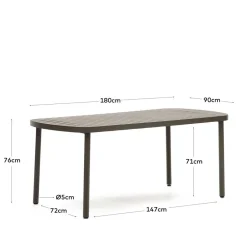 Wohnen Ovaler Gartentisch aus Aluminium - Ocna