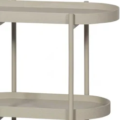 Wohnen Ovaler Konsolentisch mit drei Ablagen - Piepona