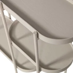 Wohnen Ovaler Konsolentisch mit drei Ablagen - Piepona