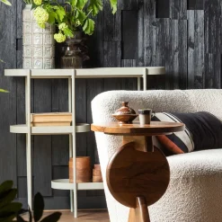 Wohnen Ovaler Konsolentisch mit drei Ablagen - Piepona