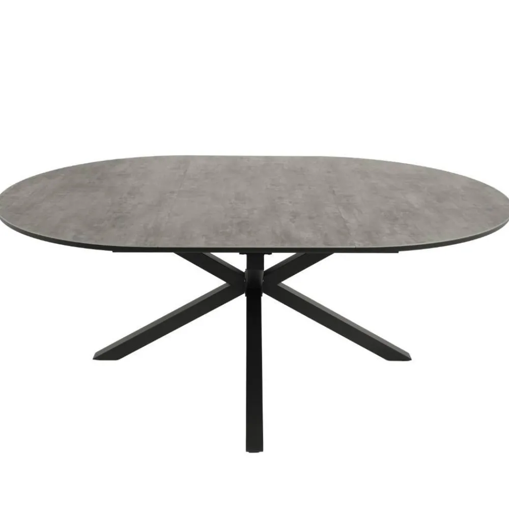 Wohnen Metall-Gartenmöbel*Ovaler Outdoor Ausziehtisch mit Spider Gestell - Petrol