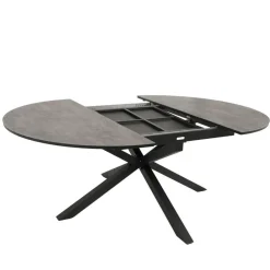 Wohnen Metall-Gartenmöbel*Ovaler Outdoor Ausziehtisch mit Spider Gestell - Petrol