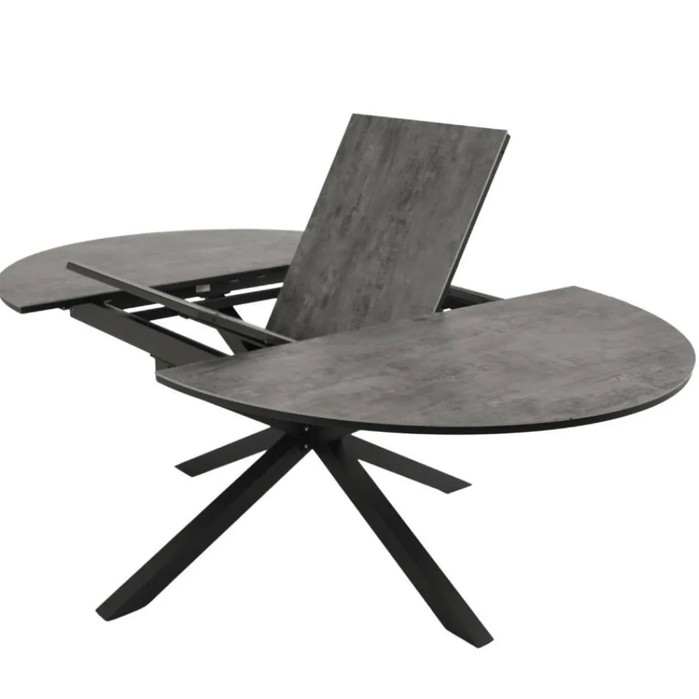 Wohnen Metall-Gartenmöbel*Ovaler Outdoor Ausziehtisch mit Spider Gestell - Petrol