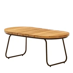 Wohnen Gartentische*Ovaler Outdoor Couchtisch aus Akazie massiv - Ragusca