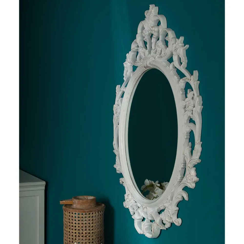 Wohnen Ovaler Spiegel im Barock Design - Mendoza
