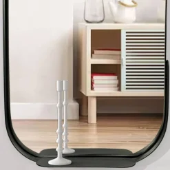 Wohnen Spiegel|Flurspiegel*Ovaler Spiegel mit Ablage - Dorcamido