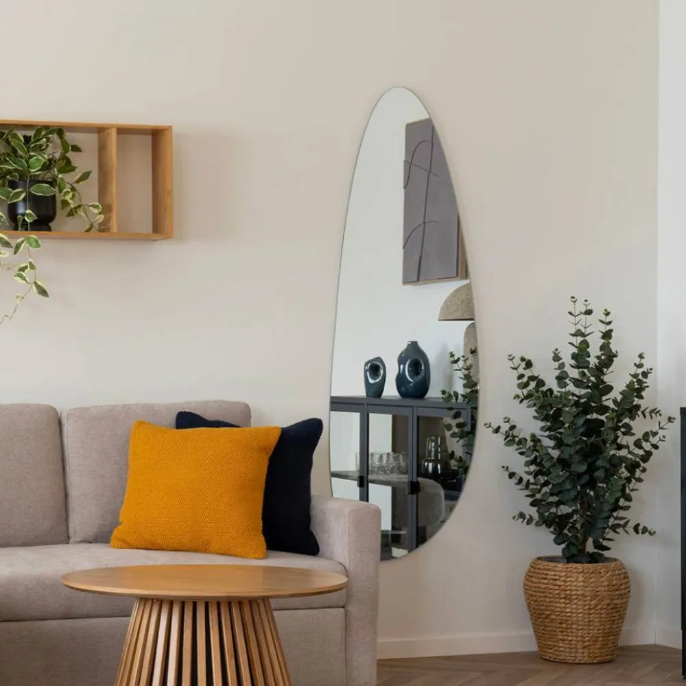 Wohnen Spiegel|Flurspiegel*Ovaler Wandspiegel ohne Rahmen - Lantikia