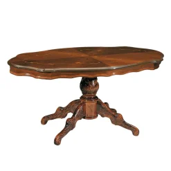 Wohnen Ovaler Wohnzimmertisch Magari in Nussbaum Braun