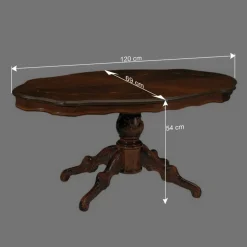 Wohnen Ovaler Wohnzimmertisch Magari in Nussbaum Braun