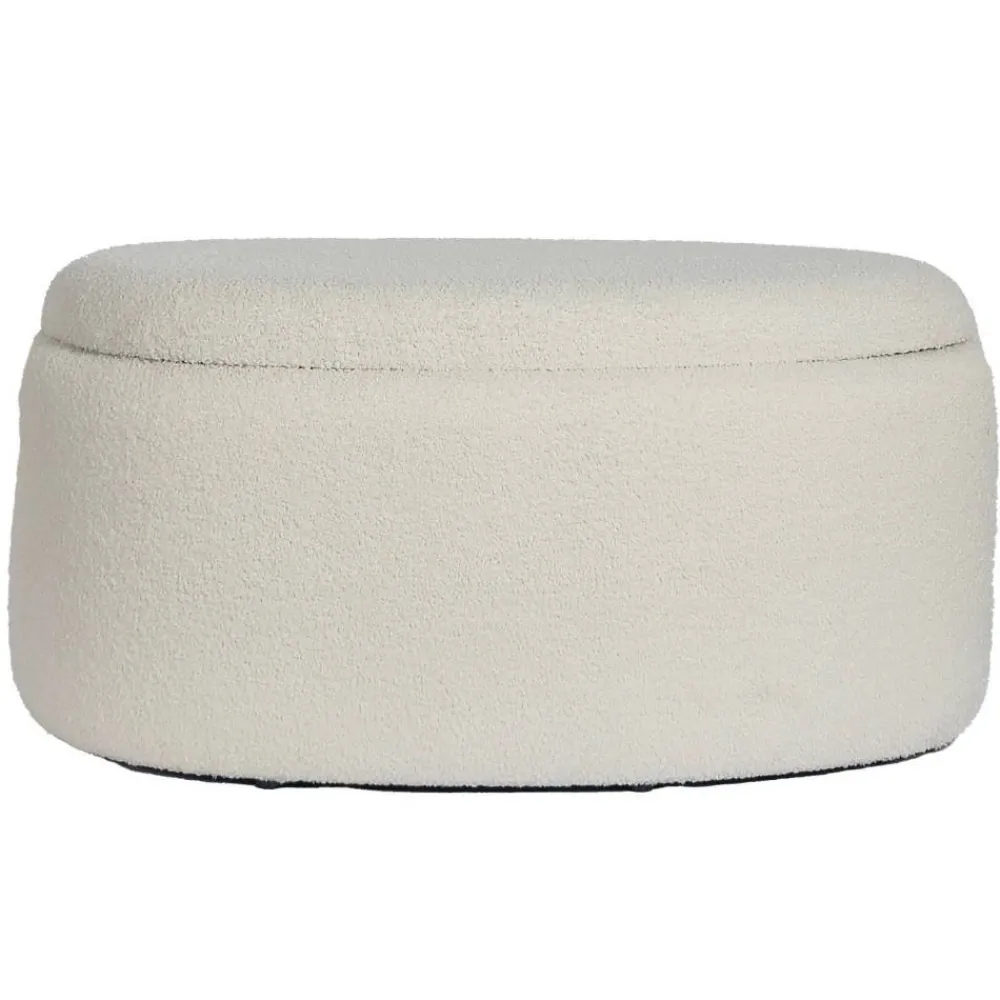 Wohnen Skandinavische Möbel|Sessel & Hocker*Ovaler XL Hocker mit Stauraum-Truhe - Barracin