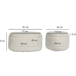 Wohnen Skandinavische Möbel|Sessel & Hocker*Ovaler XL Hocker mit Stauraum-Truhe - Barracin