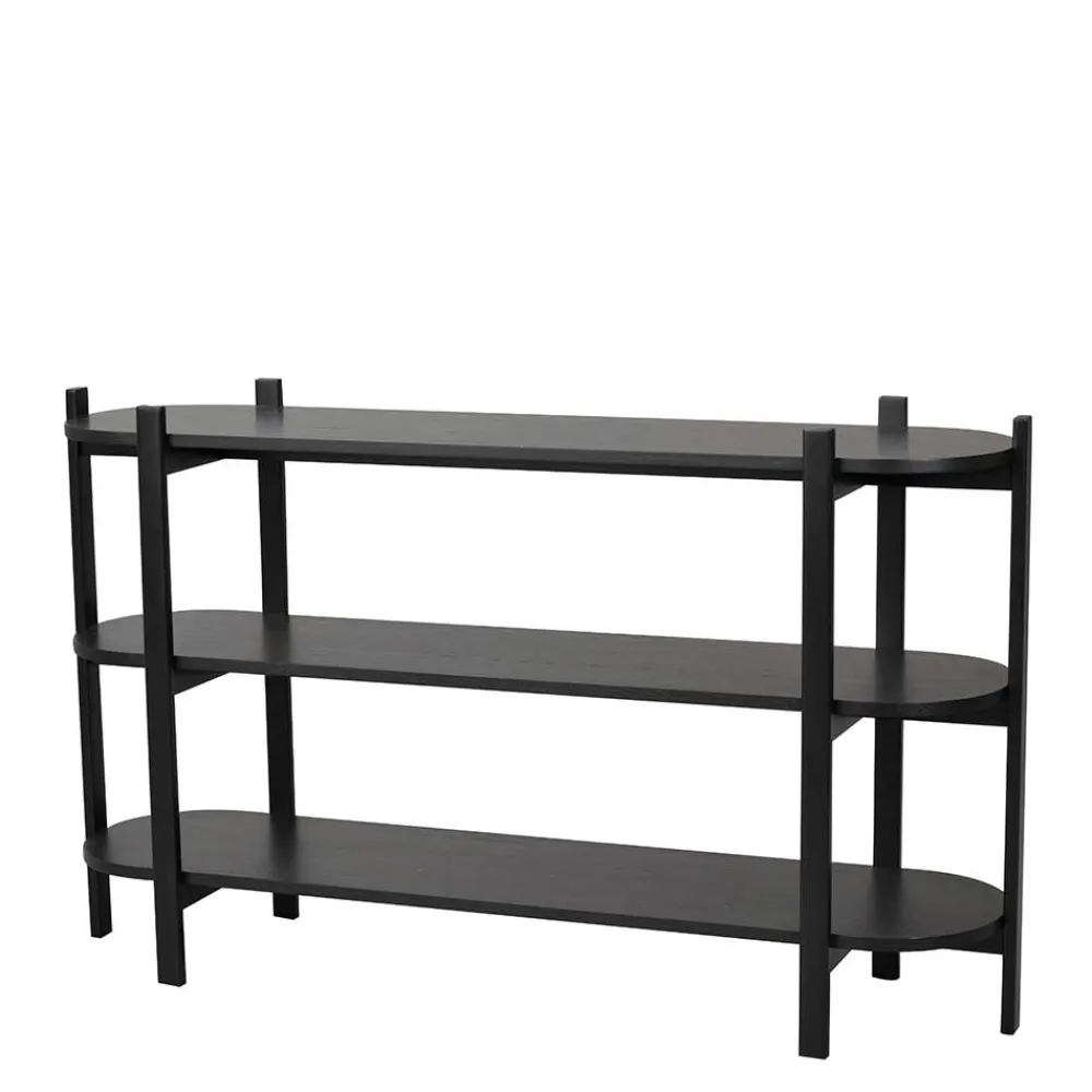 Wohnen Büro-Raumteiler*Ovales Standregal im Skandi Design - Pamban