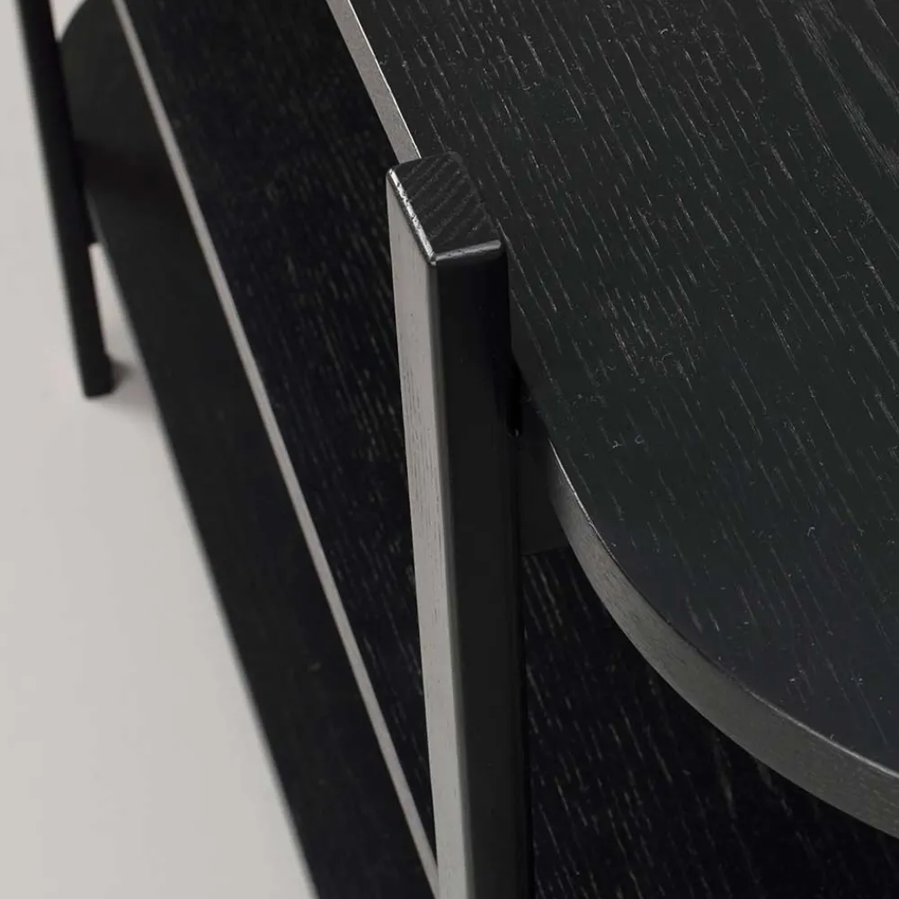 Wohnen Büro-Raumteiler*Ovales Standregal im Skandi Design - Pamban