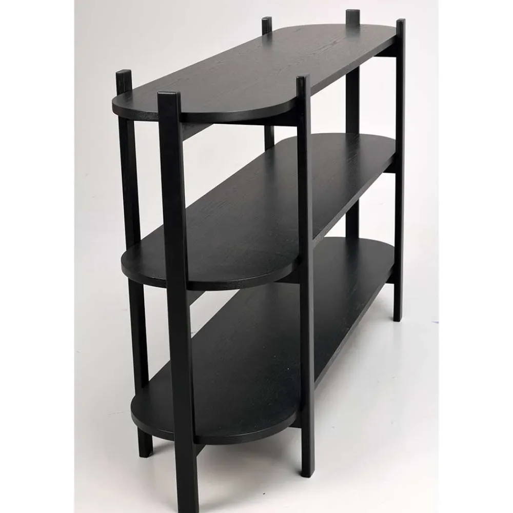 Wohnen Büro-Raumteiler*Ovales Standregal im Skandi Design - Pamban