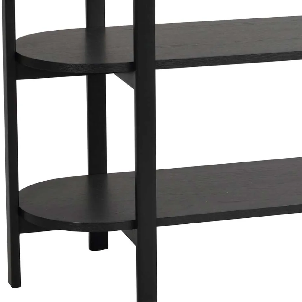 Wohnen Büro-Raumteiler*Ovales Standregal im Skandi Design - Pamban