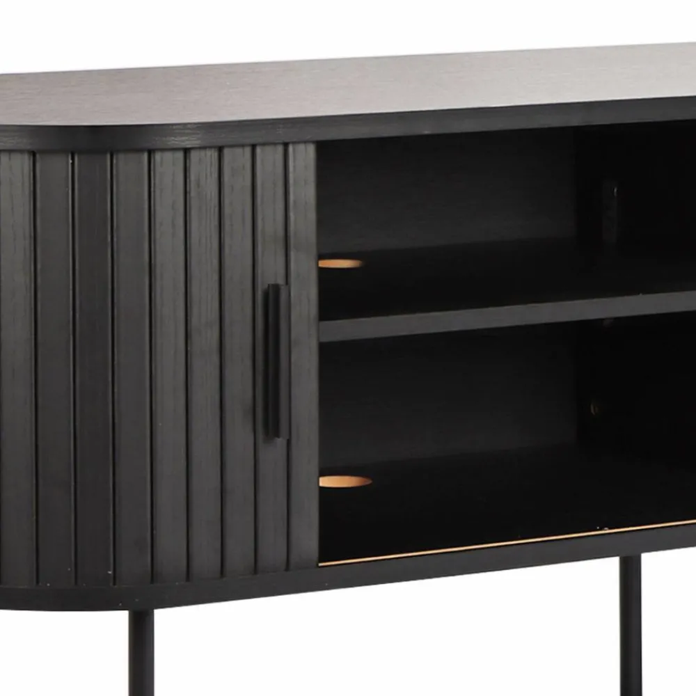 Wohnen Ovales TV-Lowboard mit Schiebetüren - Lurymav