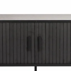 Wohnen Ovales TV-Lowboard mit Schiebetüren - Lurymav