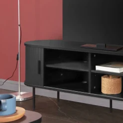 Wohnen Ovales TV-Lowboard mit Schiebetüren - Lurymav