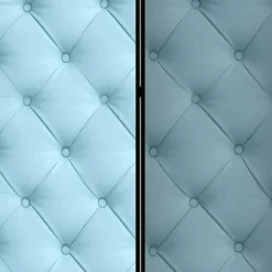 Wohnen Paravent im Chesterfield Look in Hellblau - Prenzla