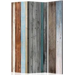 Wohnen Paravent im Shabby Holzwand Look - Deta