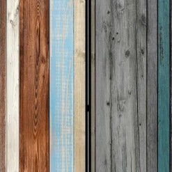 Wohnen Paravent im Shabby Holzwand Look - Deta