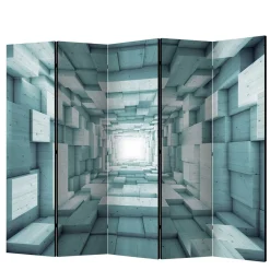 Wohnen Wohnzimmer-Regale|Paravents*Paravent in Blaugrau 3D Motiv Druck - Veit