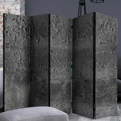 Wohnen Wohnzimmer-Regale|Paravents*Paravent in Dunkelgrau Stein Struktur Optik - Tulaterri