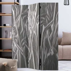 Wohnen Wohnzimmer-Regale|Paravents*Paravent in Grau Silber bedruckt - Smidan