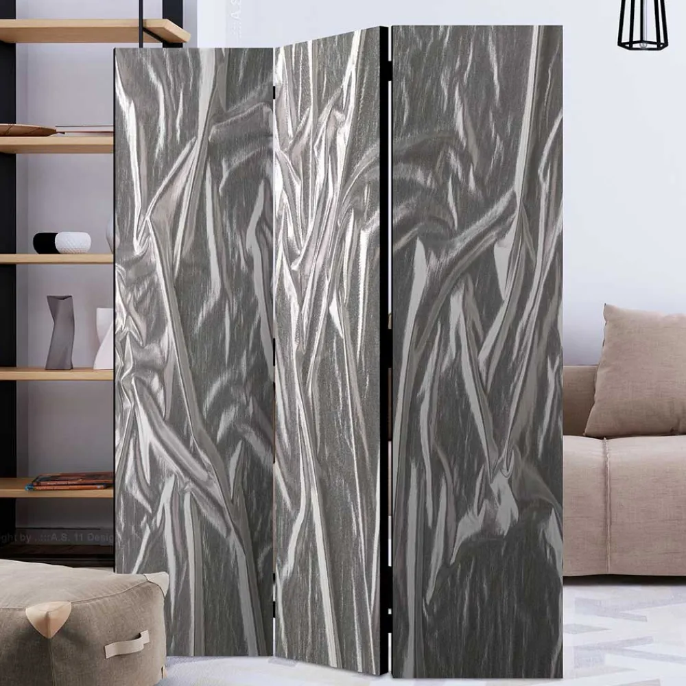 Wohnen Wohnzimmer-Regale|Paravents*Paravent in Grau Silber bedruckt - Smidan
