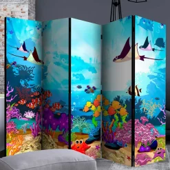 Kinder Wohnen Paravent mit Comic Motiv Unterwasserwelt - Harriss