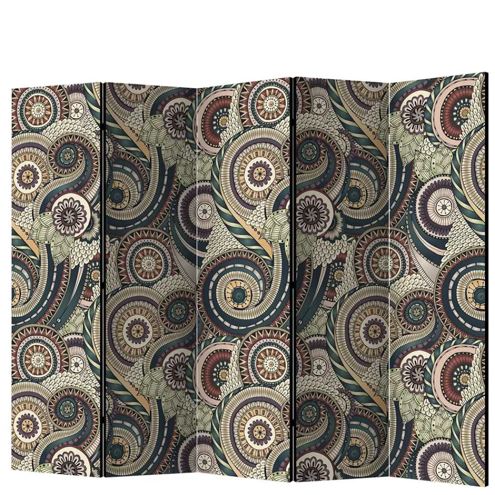 Wohnen Paravent mit Ethno Muster bedruckt - Levirenas