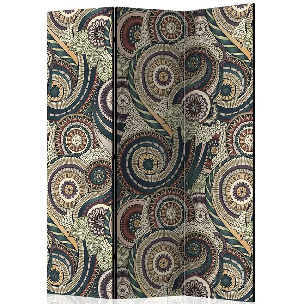 Wohnen Paravent mit Ethno Muster bedruckt - Levirenas