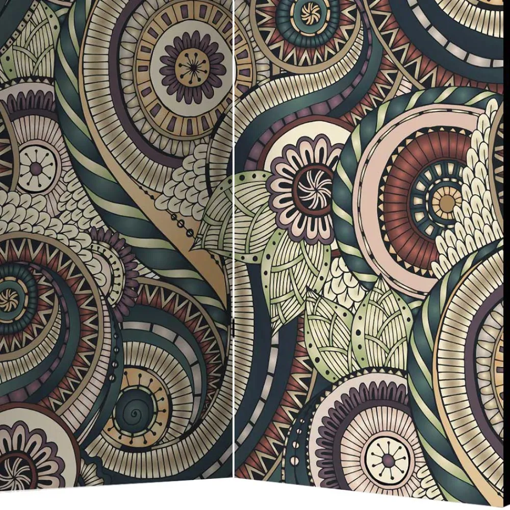 Wohnen Paravent mit Ethno Muster bedruckt - Levirenas