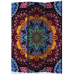 Wohnen Paravents|Boho Style Möbel*Paravent mit farbenfrohem Mandala Motiv - Yaniz
