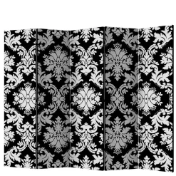 Wohnen Paravents|Vintage Möbel*Paravent mit Ornament Muster in Schwarz Weiß - Metallin