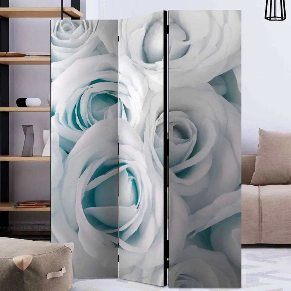 Wohnen Vintage Möbel*Paravent mit Rosen Motiv bedruckt - Vientors