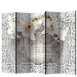 Wohnen Paravent mit Vintage Motiv Paris Lilien - Crane