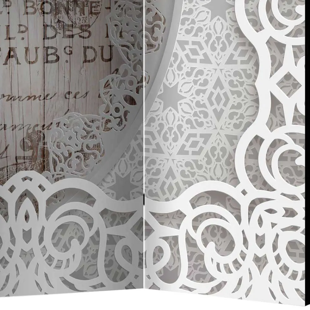 Wohnen Paravent mit Vintage Motiv Paris Lilien - Crane