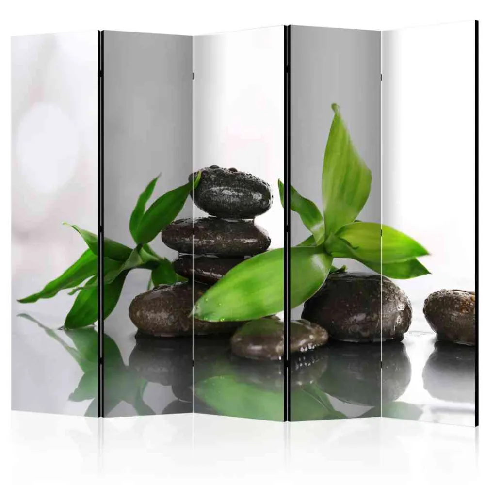 Wohnen Asiatische Möbel*Paravent Raumteiler mit Zen Foto - Omy