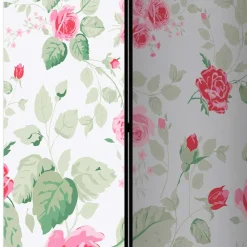 Wohnen Vintage Möbel*Paravent Raumtrenner mit Rosen Motiv - Georgy