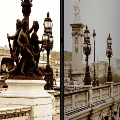 Wohnen Paravents|Vintage Möbel*Paravent Raumtrenner mit Schwarzweiß Fotodruck - Charon