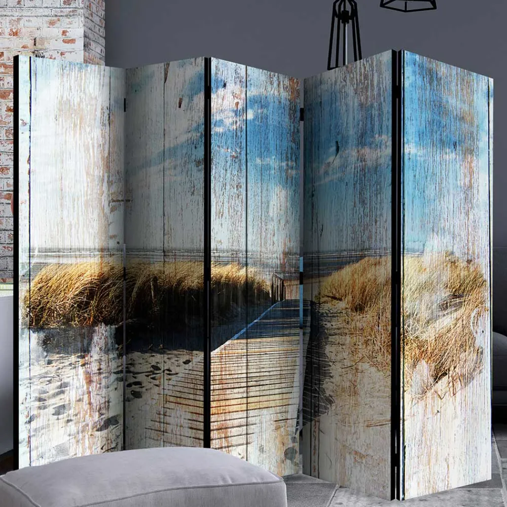 Wohnen Wohnzimmer-Regale|Vintage Möbel*Paravent Vintage Look Strand Meer - Centres