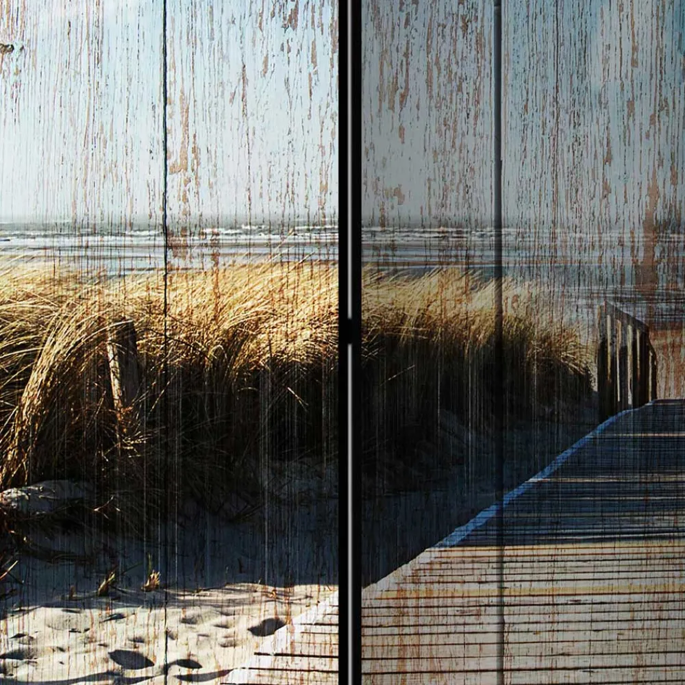 Wohnen Wohnzimmer-Regale|Vintage Möbel*Paravent Vintage Look Strand Meer - Centres