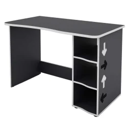 Wohnen PC Schreibtisch in Anthrazit mit Weiß - Venatio