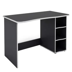 Wohnen PC Schreibtisch in Anthrazit mit Weiß - Venatio