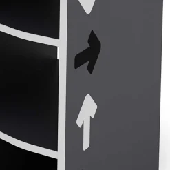 Wohnen PC Schreibtisch in Anthrazit mit Weiß - Venatio