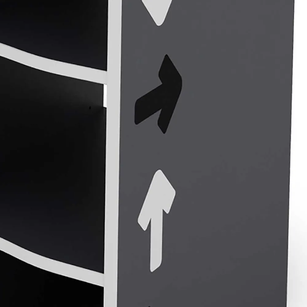 Wohnen PC Schreibtisch in Anthrazit mit Weiß - Venatio