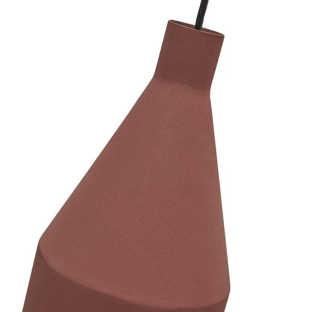 Wohnen Pendelleuchte aus Metall in Terracotta - Yushu
