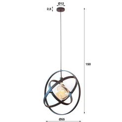 Wohnen Lampen & Leuchten*Pendelleuchte im Industrial Look aus Metall - Scotias