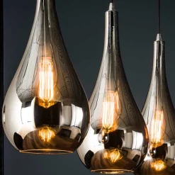 Wohnen Lampen & Leuchten*Pendelleuchte mit Glasschirmen im Tropfen Design - Zirus